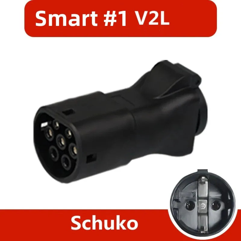 Compatible Smart EVs V2L Discharger Vehicle to Load for type2 Car Discharger Adapter Compatible with Smart 1/3 Car