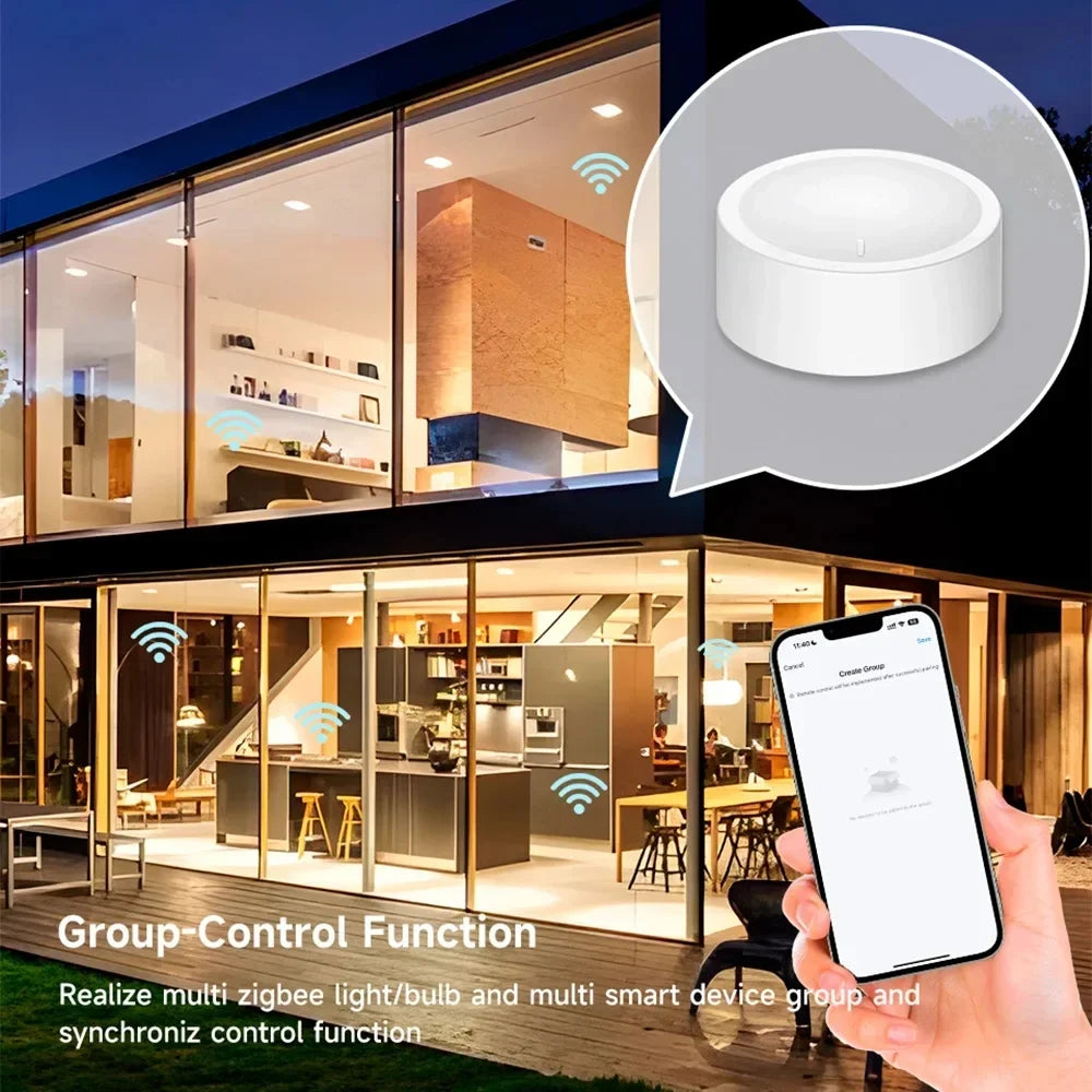 new gadgets Tuya ZigBee Smart Home button Smart Knob Switch Wireless Scene Button Rotatable Dimmer Switch Linkage Remoter