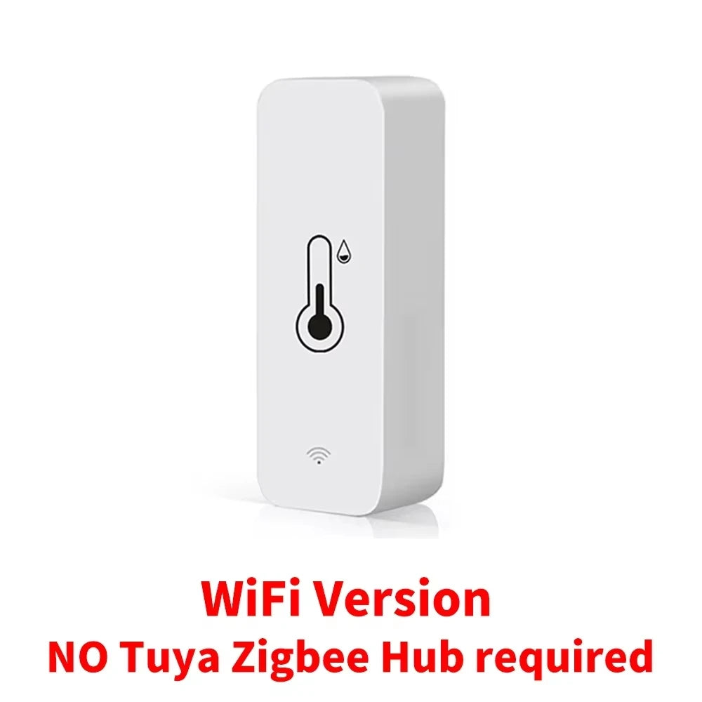 ZigBee 3.0 Smart Temperature And Humidity Sensor Tuya WiFi Indoor Hygrometer APP Monitor Real-time Updates APP Amart Home Alexa