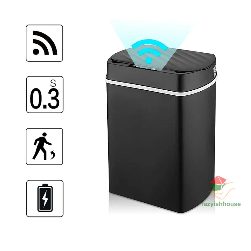 Smart trash can for kitchen House Smart home Dustbin Wasdfgthykjulik;lstebasket Bathroom automatic sensor trash can garbage bin cleaning tools