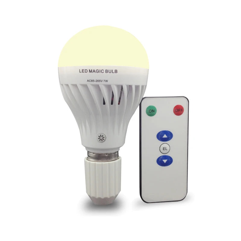 Smart E27 Emergency battery Charging Light  IR Remote Control Home Wireless Light Bulb Outdoor Tent light Camping LED Lemp
