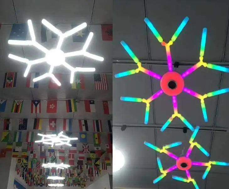 Smart LED Light Bulbs E27 100W RGB LED Ceiling Lamp With Bluetooth Speaker Deformable Screw E27 For Indoor Workshop Garage Light