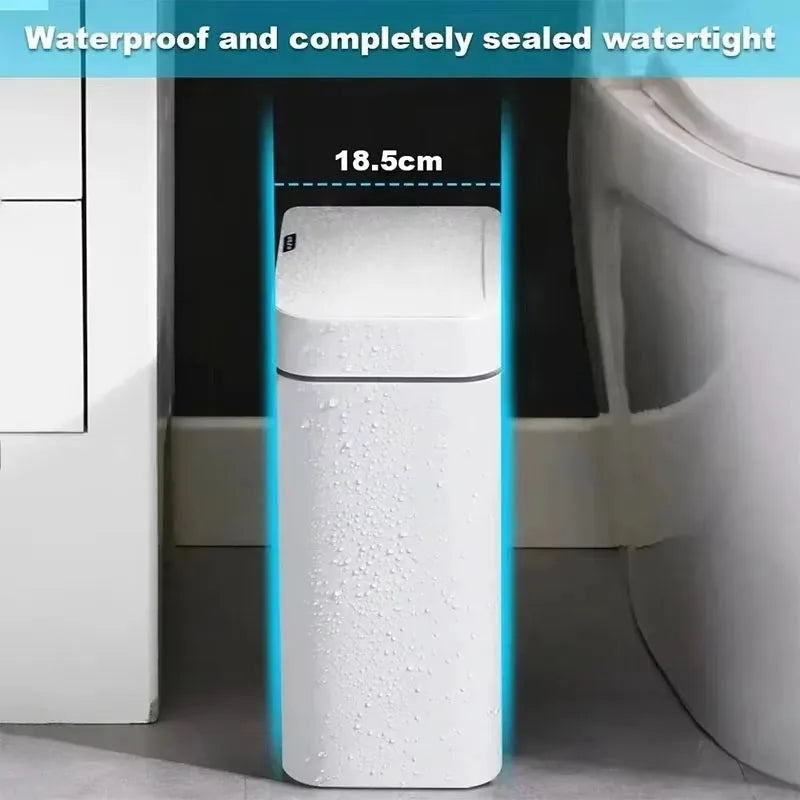 15L smart sensor trash can, automatic trash can electric trash can, waterproof smart trash can, kitchen, bedroom living room use