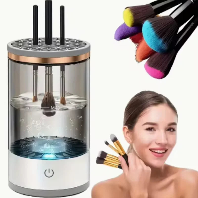 Smart Electric Makeup Brush Cleaner Powered by USB for Thorough Cleaning Simple to Use Washes And Dries Cosmetic Brushes