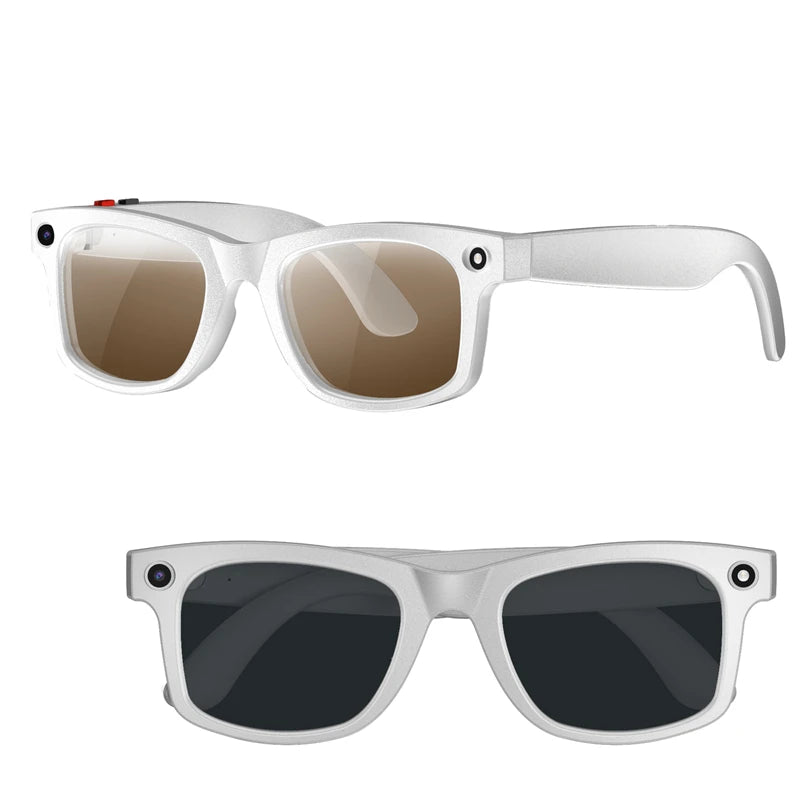 Smart glasses with 8-megapixel camera optical image stabilization 1200p video recording and AI real-time translation