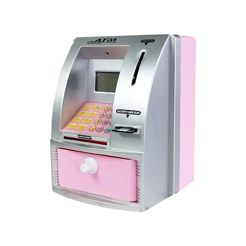 Smart ATM Savings Bank, Real Automatic Cashier Machine, Intelligent Estate Inspired Safe Storage Tank for Secure Money Saving