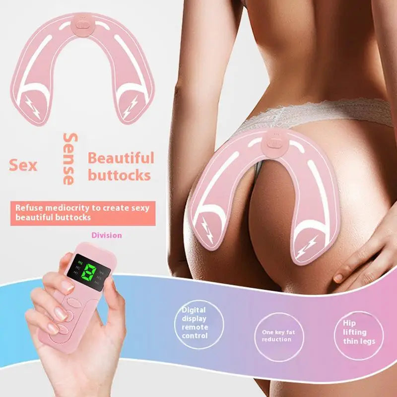 Smart EMS Glute Enhancer,Butt Lifter with Wireless Remote, 3D Hip Trainer for Home Fitness & Body Contouring New Gel-Free Design