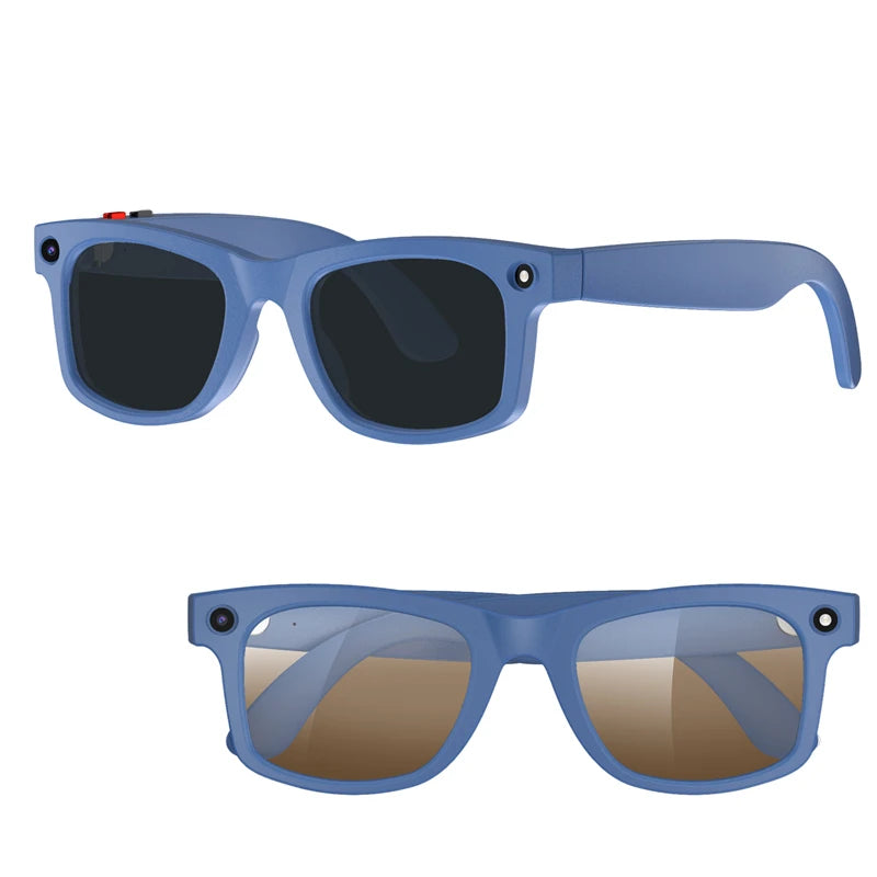 Smart glasses with 8-megapixel camera optical image stabilization 1200p video recording and AI real-time translation