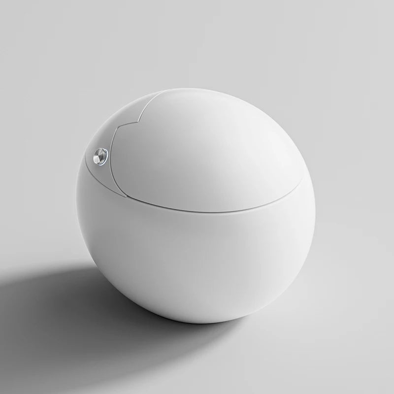 Smart Egg Toilet with Seat Heating Floor Mounted & Round Bowl Hot Sale for Elder Seniors and Disabled for Bathroom Bar