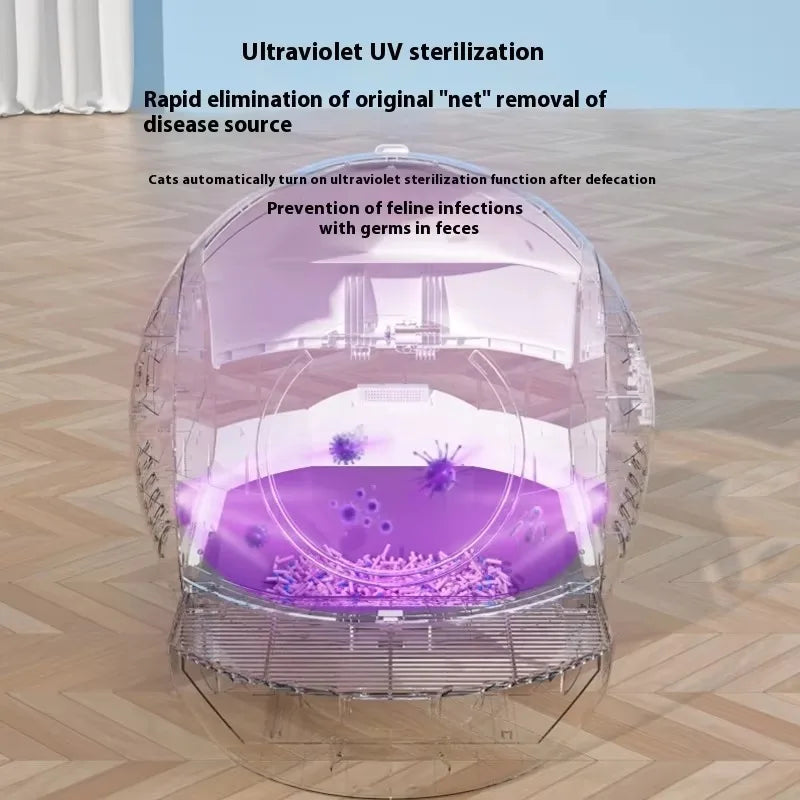 Smart Cat Litter Box With APP Remote Control & Self-Cleaning Feature