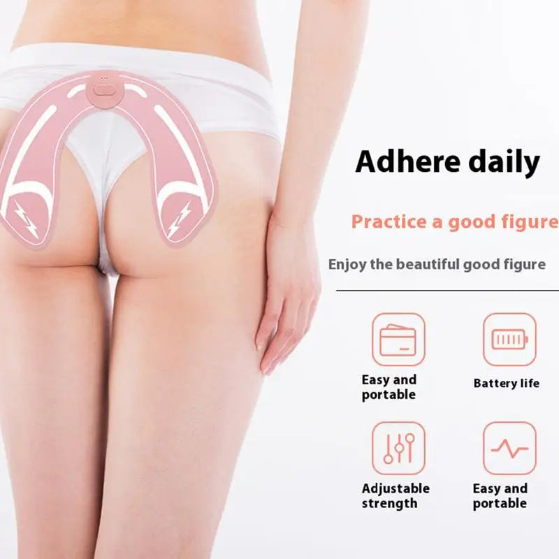 Smart EMS Glute Enhancer,Butt Lifter with Wireless Remote, 3D Hip Trainer for Home Fitness & Body Contouring New Gel-Free Design