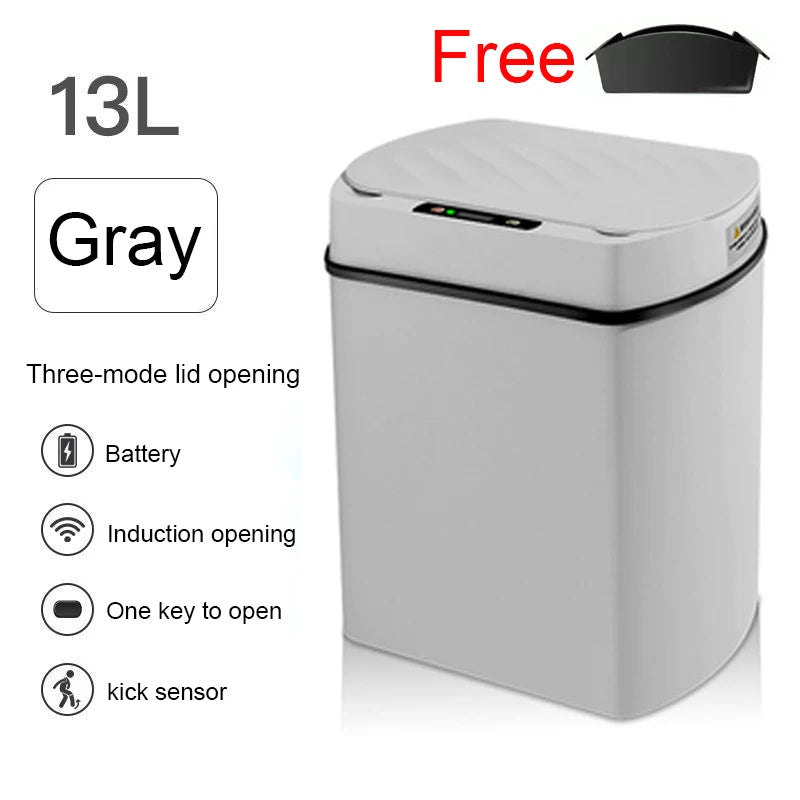 Smart trash can for kitchen House Smart home Dustbin Wasdfgthykjulik;lstebasket Bathroom automatic sensor trash can garbage bin cleaning tools