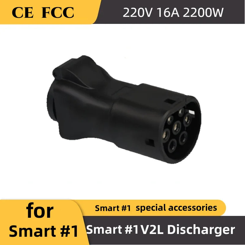 Compatible Smart EVs V2L Discharger Vehicle to Load for type2 Car Discharger Adapter Compatible with Smart 1/3 Car