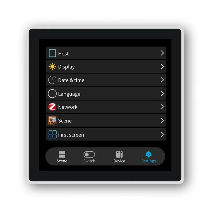 4 Inch Touch Screen Multi-functional Smart Wall Switch T3E Switch Scene Panel Intelligent Home Touch Screen Zigbee