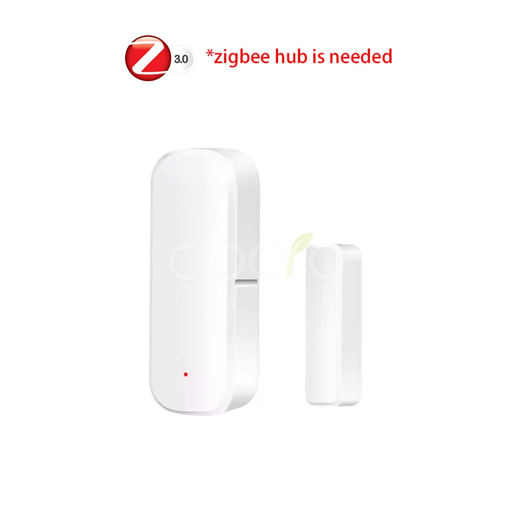 Tuya Zigbee Door Window Sensor Smart Home Security Alarm Wireless Magnetic Anti-theft Contact Detector App Remote Monitor