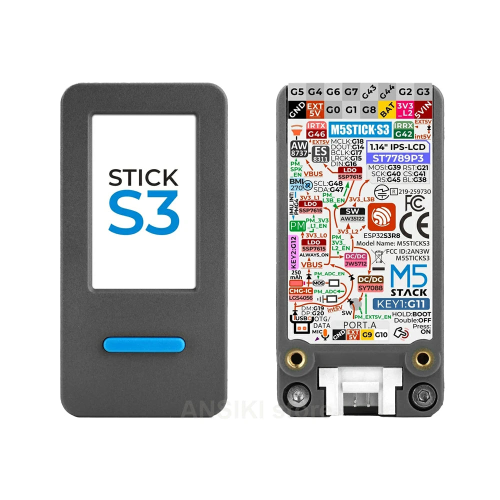 M5Stack M5StickS3 ESP32-S3 IoT Development Kit Portable with Screen for IoT Control Smart Home Applications