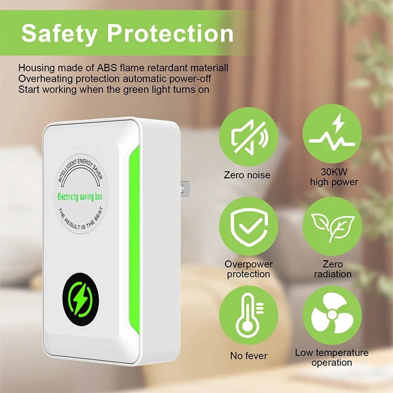 Smart Energy Saving Device, US/EU Socket Adapter for Effective Cost Reduction in Office & Home