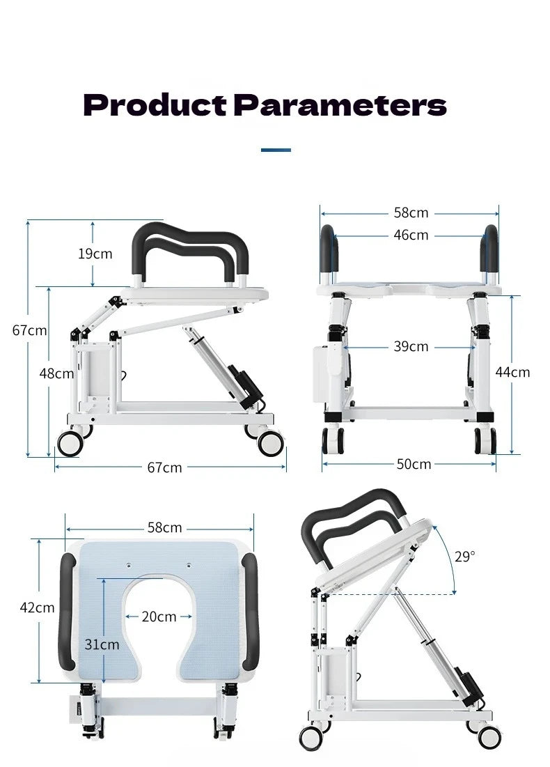 Smart Electric Raised Toilet Seat For Seniors With Armrests - Commode Lifter With Tool-Free Setup & Non-Slip Surface