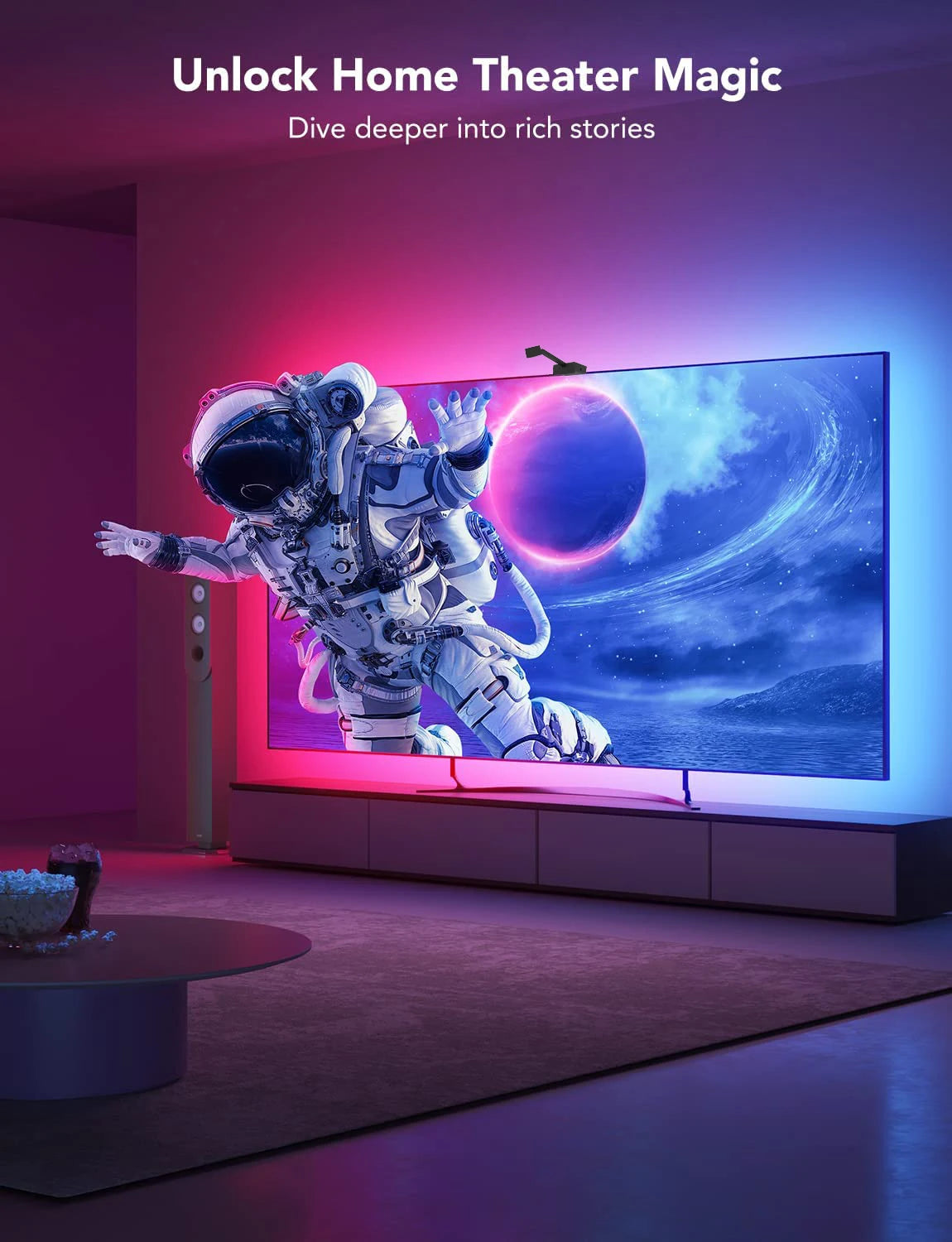1080P Intelligent Camera Screen Sync Light Strip App Control Support ALEXA Enjoy Immersive Movie Watching Experience