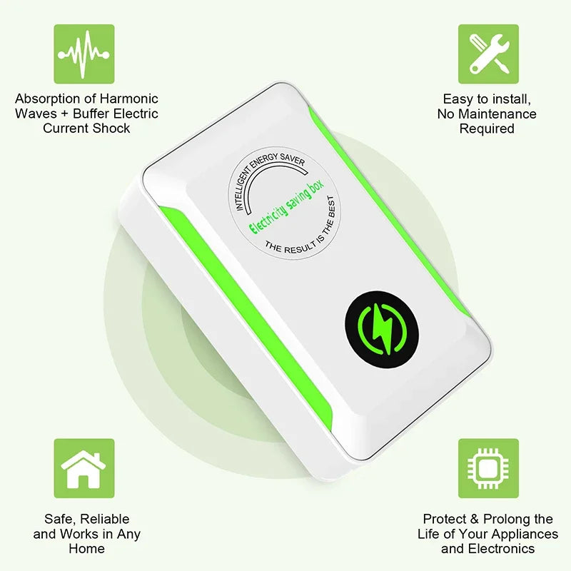Smart Energy Saving Device, US/EU Socket Adapter for Effective Cost Reduction in Office & Home