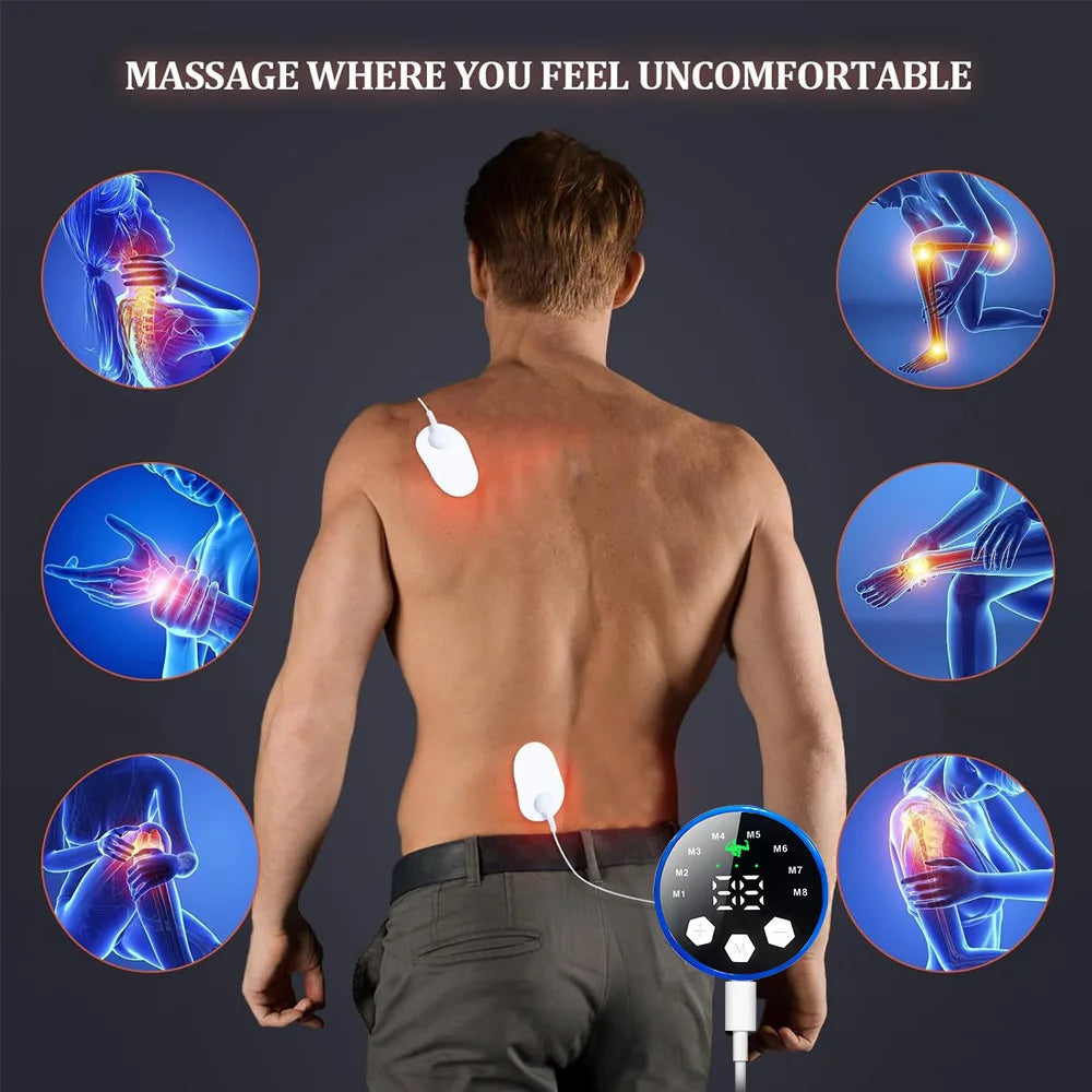 Smart EMS Abdominal Belt - Wireless Muscle Stimulator for Six-Pack Abs, Fitness Massager with Remote Control