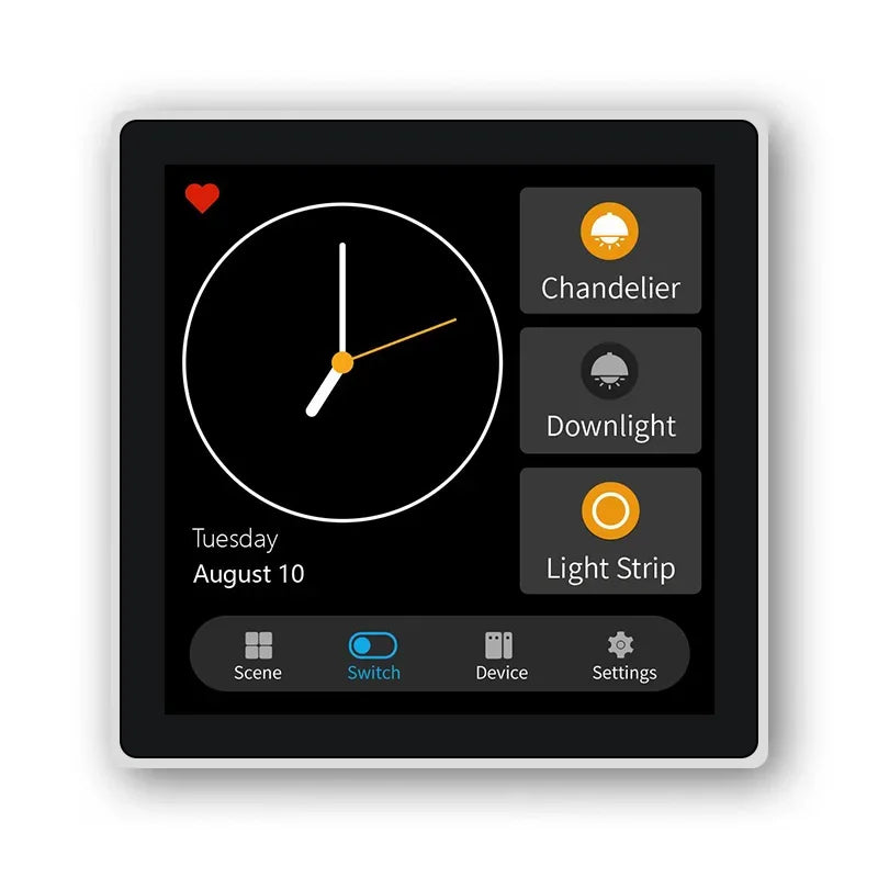 4 Inch Touch Screen Multi-functional Smart Wall Switch T3E Switch Scene Panel Intelligent Home Touch Screen Zigbee