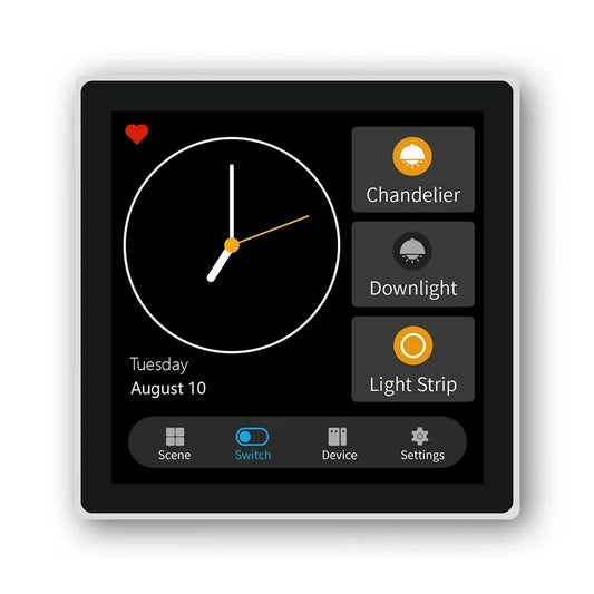 4 Inch Touch Screen Multi-functional Smart Wall Switch T3E Switch Scene Panel Intelligent Home Touch Screen Zigbee