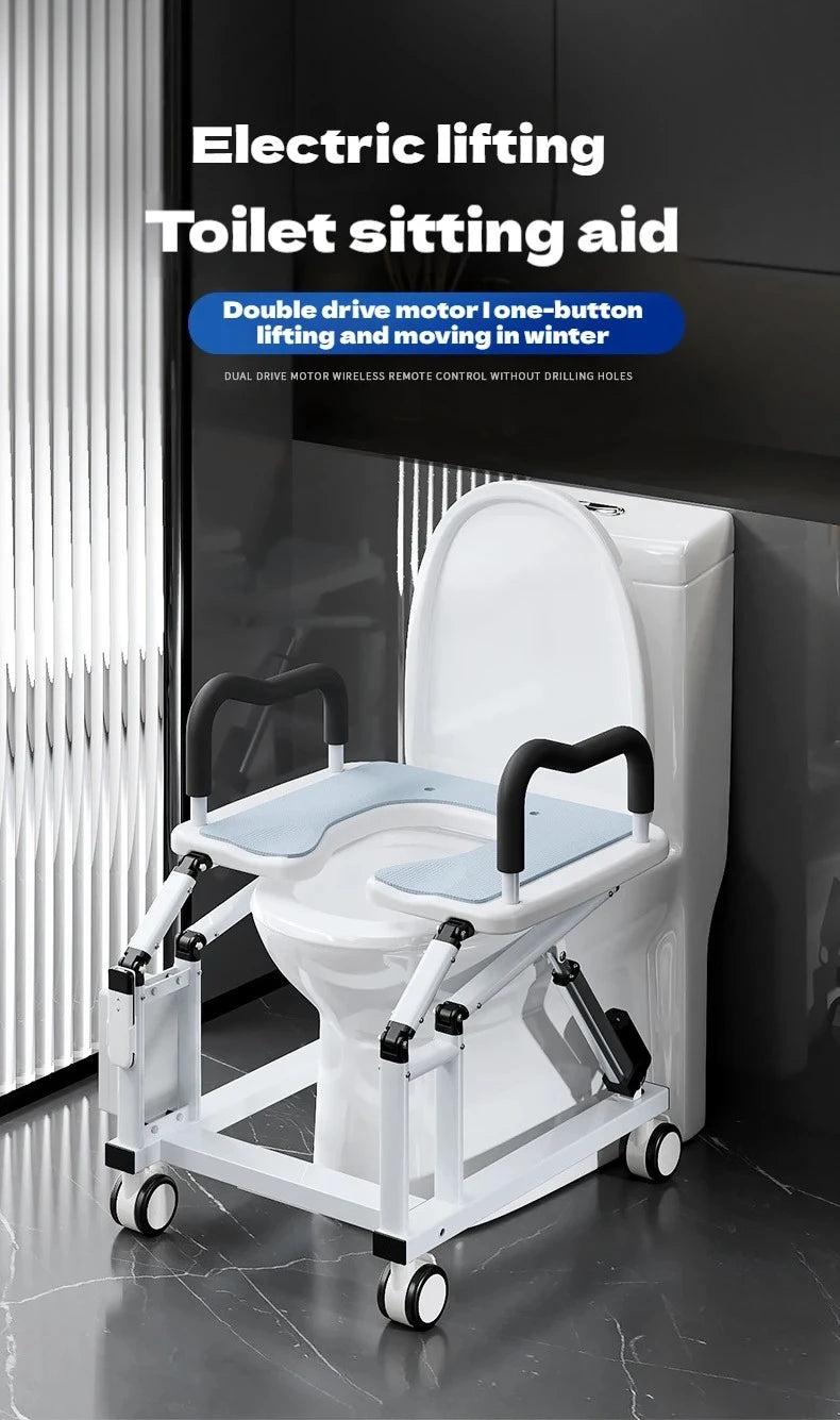 Smart Electric Raised Toilet Seat For Seniors With Armrests - Commode Lifter With Tool-Free Setup & Non-Slip Surface