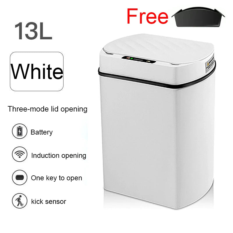 Smart trash can for kitchen House Smart home Dustbin Wasdfgthykjulik;lstebasket Bathroom automatic sensor trash can garbage bin cleaning tools