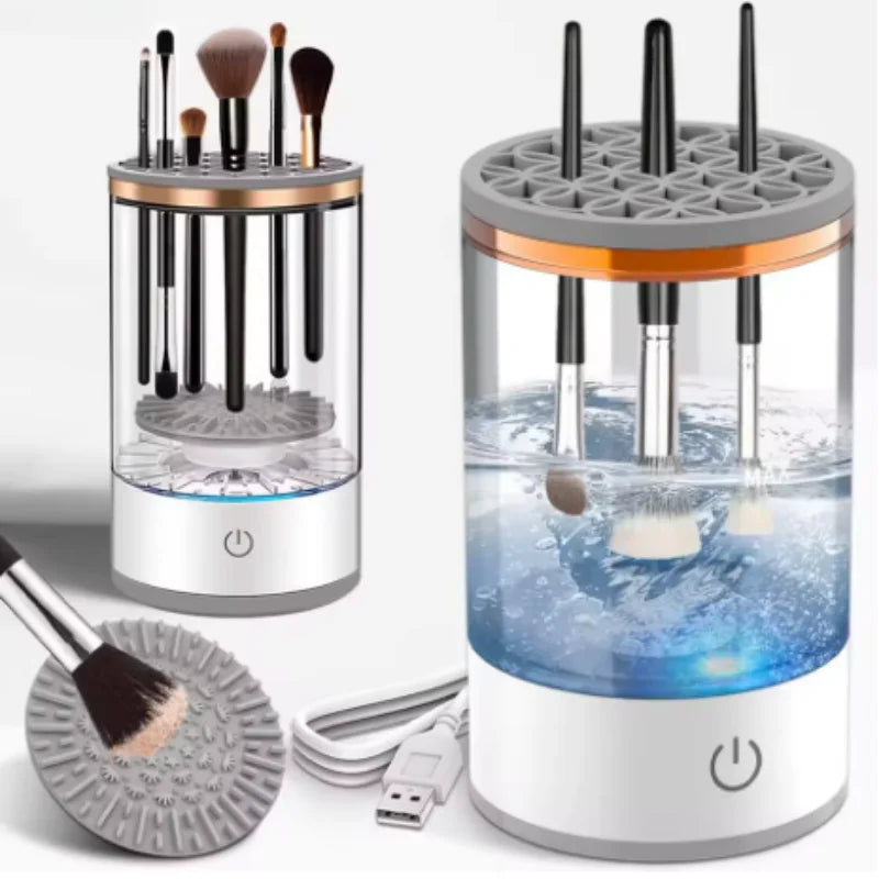 Smart Electric Makeup Brush Cleaner Powered by USB for Thorough Cleaning Simple to Use Washes And Dries Cosmetic Brushes