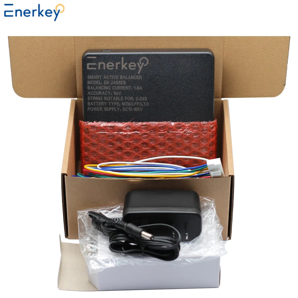 Enerkey EK-24S10EB Smart Active Balancer 10A 2S~24S Lithium /Lifepo4 /LTO Battery Active Equalization Support Cascade/CAN Port