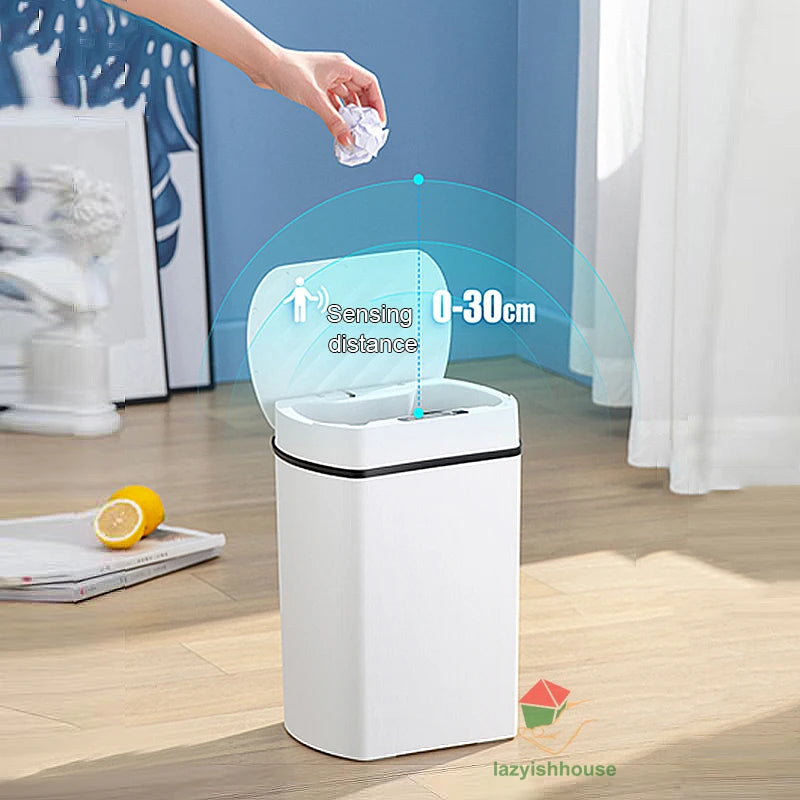 Smart trash can for kitchen House Smart home Dustbin Wasdfgthykjulik;lstebasket Bathroom automatic sensor trash can garbage bin cleaning tools