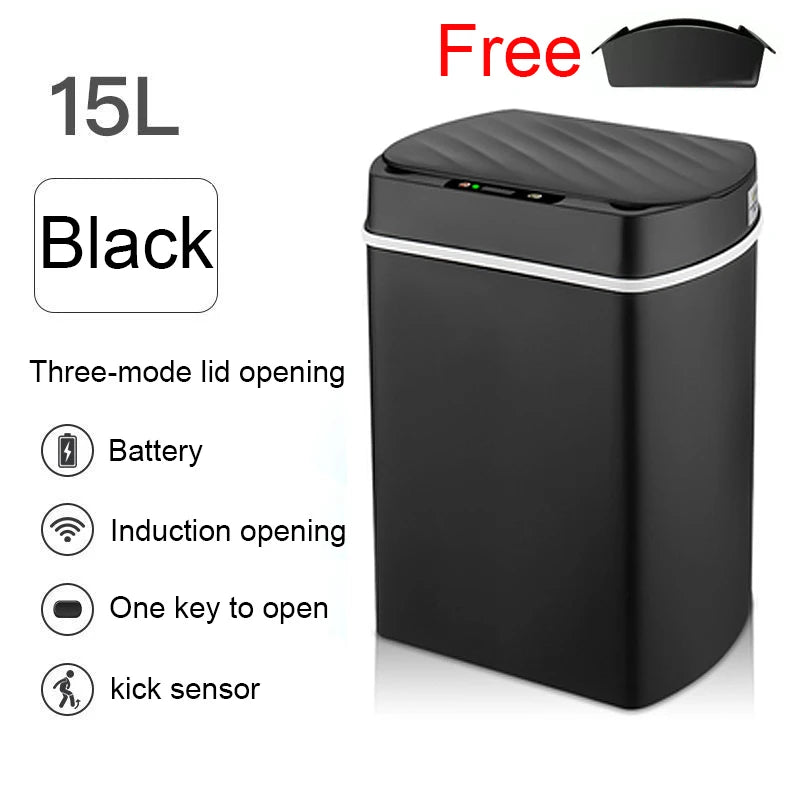Smart trash can for kitchen House Smart home Dustbin Wasdfgthykjulik;lstebasket Bathroom automatic sensor trash can garbage bin cleaning tools