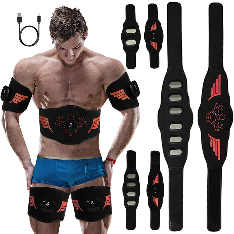 Smart EMS muscle stimulator; home muscle exercise massager; fat burning fitness device