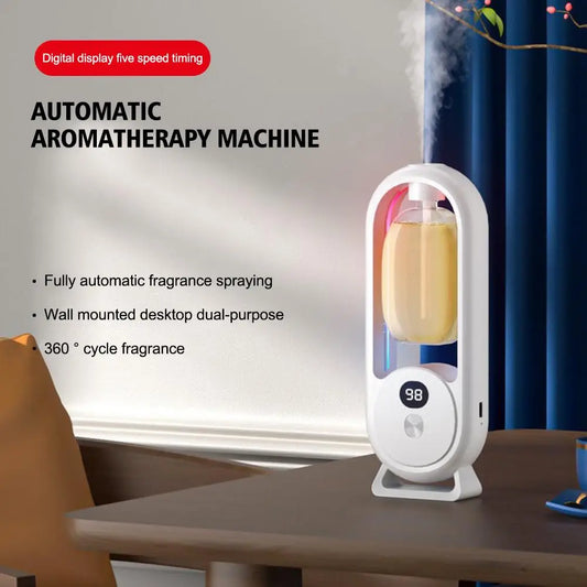Smart Essential Oil Diffuser with Color Luminous Light Aromatherapy Machine Quiet Operation No Noise Portable for Car Bedroom